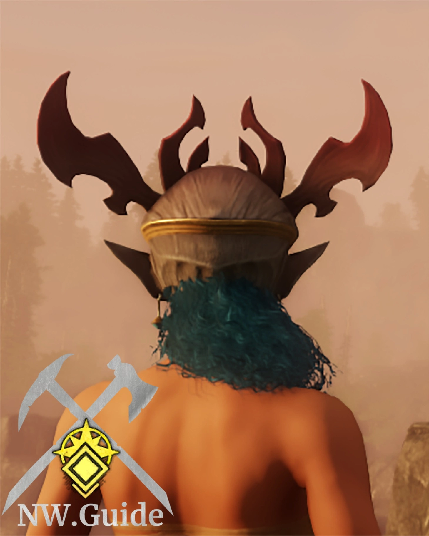 Back view on Weald Wardens Helm Mutated Genesis loot