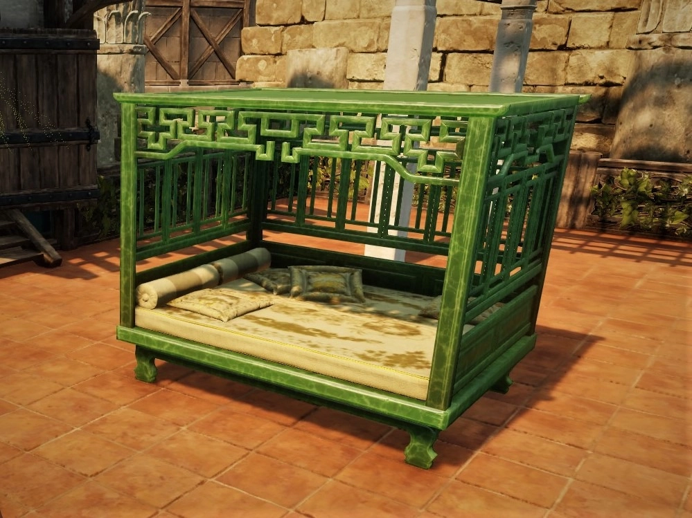 Jade Carved Canopy Bed