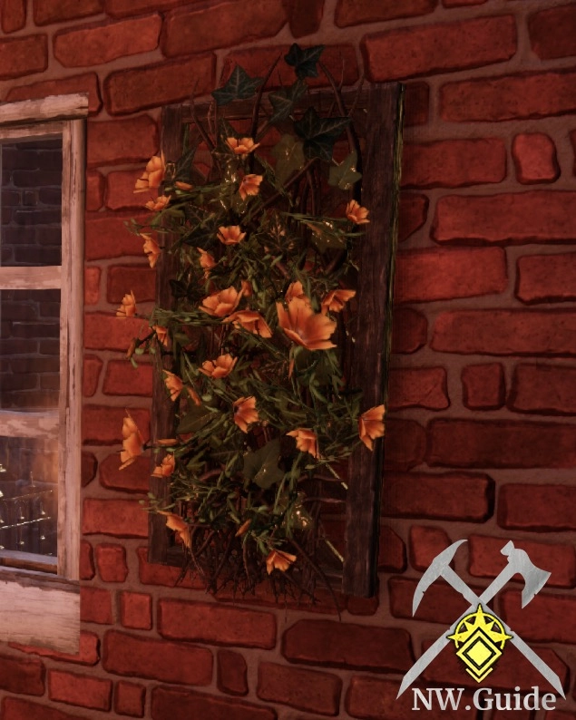 Screenshot of Short Orange Hibiscus Trells furnishing item