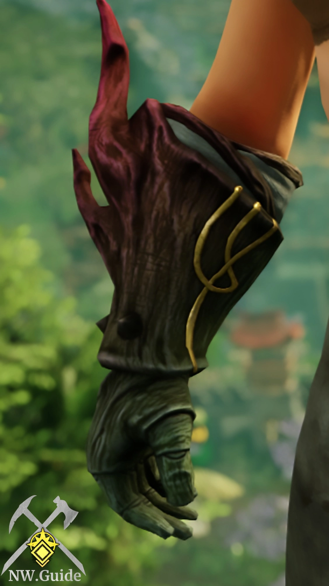 Closeup screenshot of the Weald Wardens Gauntlets