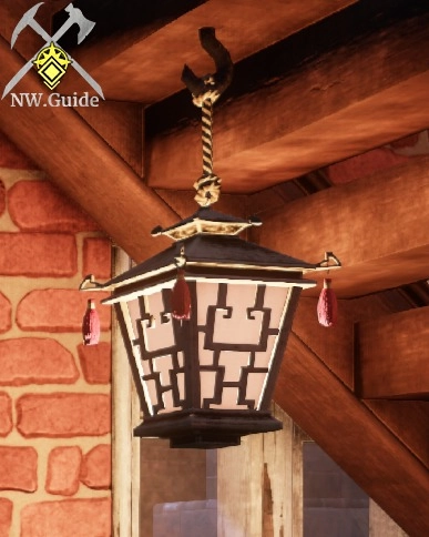 Temple Hanging Lantern attached to the ceiling