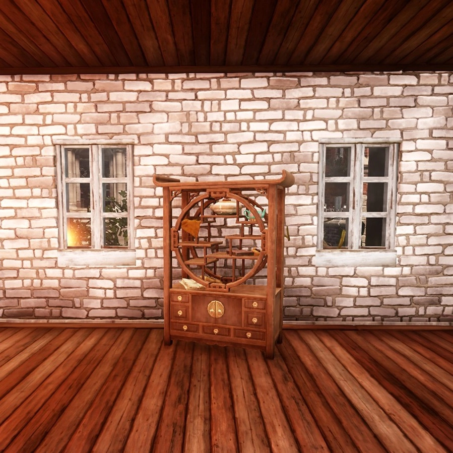 Large Teak Bookcase in Everfall Housing