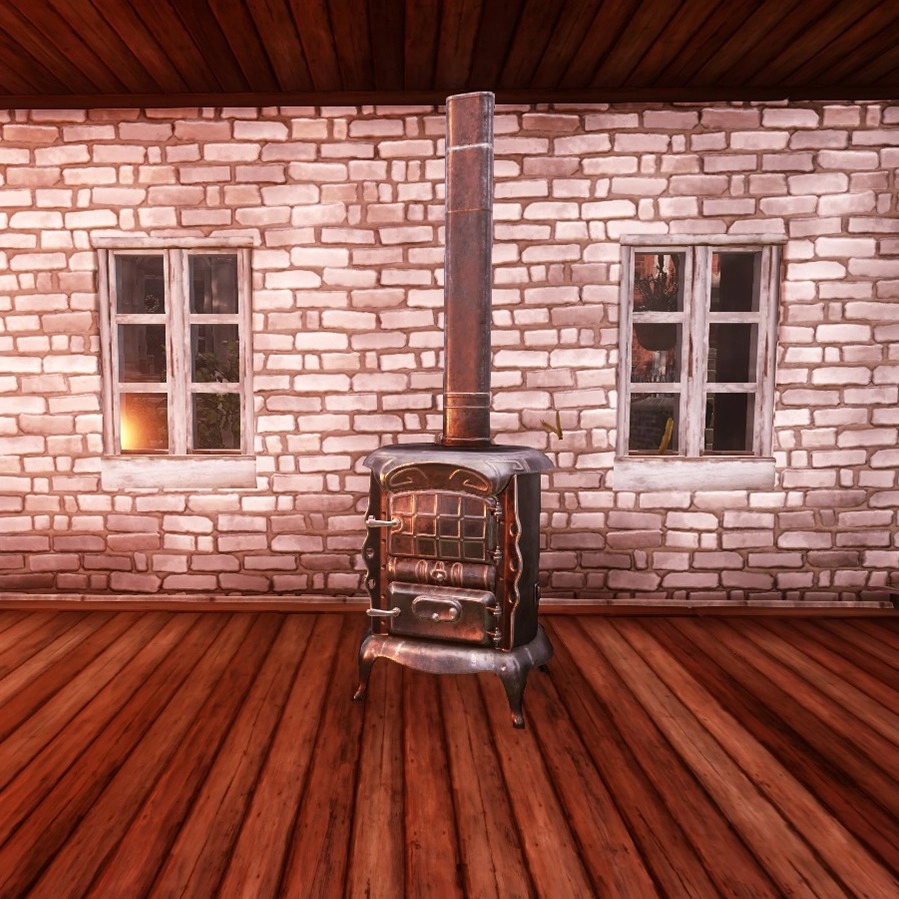 Steel Settlers Stove in Everfall Housing