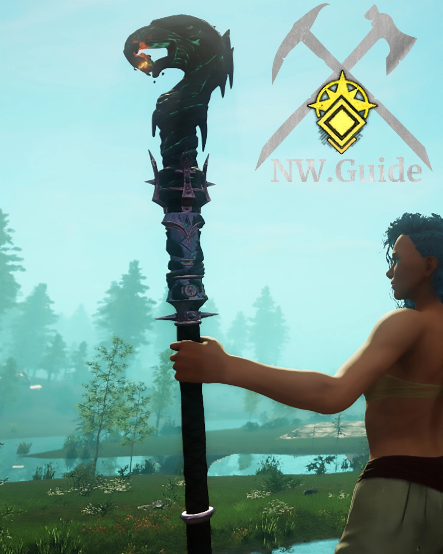 Photo of the Ravens Revenge fire staff skin