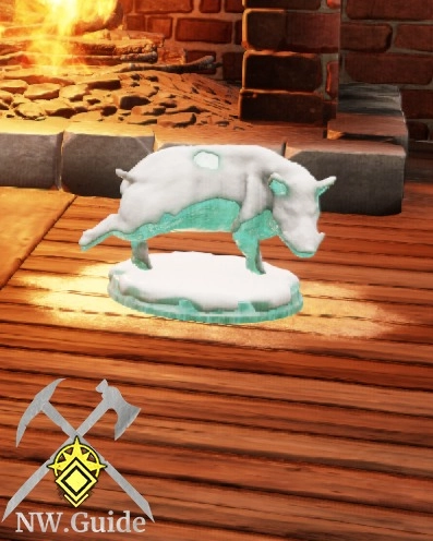 High Quality screenshot of snowcapped boar sculpture