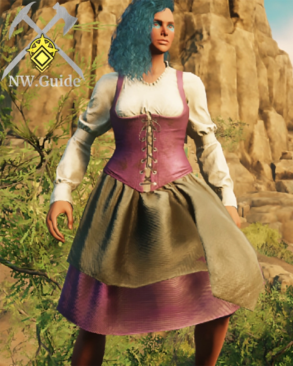 Frontal screenshot of the Cloth Corset Dress T2