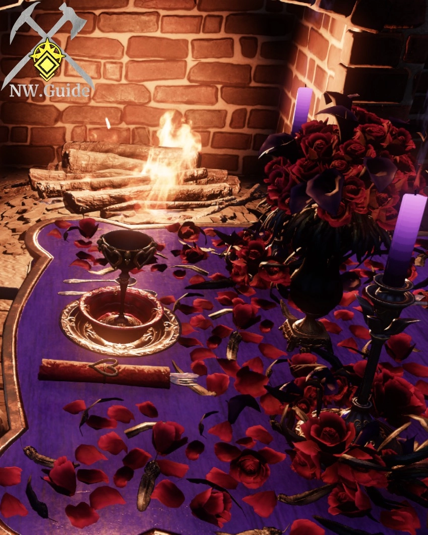 Close view of stuff on Romantic Dinner Table