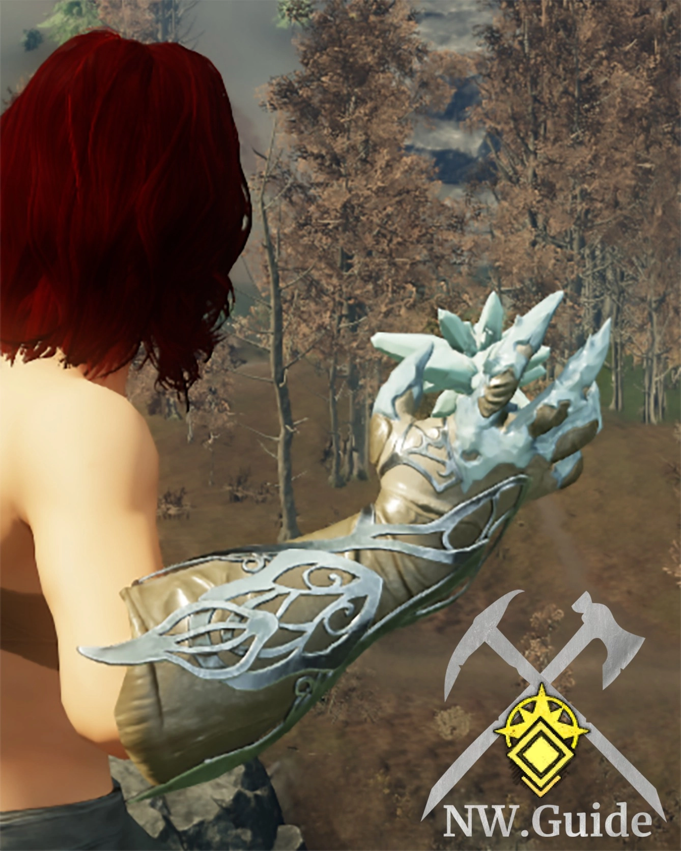 Screenshot of the crafted Garden Keeper Ice Gauntlet
