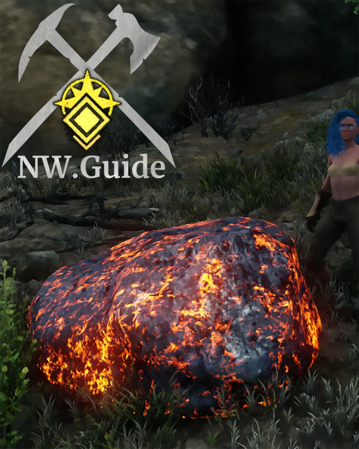 Screenshot of the medium farmable lodestone resource node 