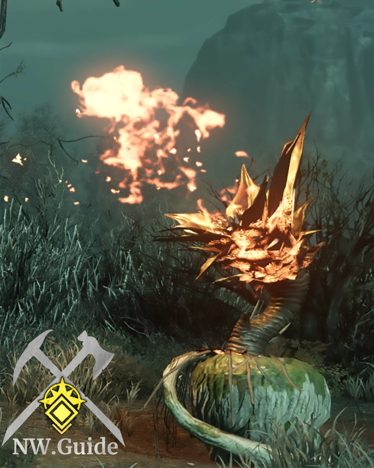 Screenshot of the Dragonglory harvesting resource spot