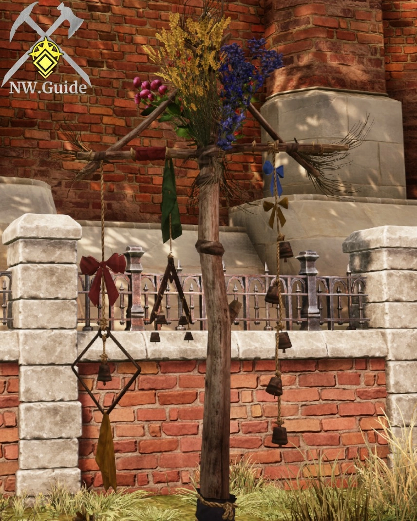 Close view on colourful wind chimes during daylight