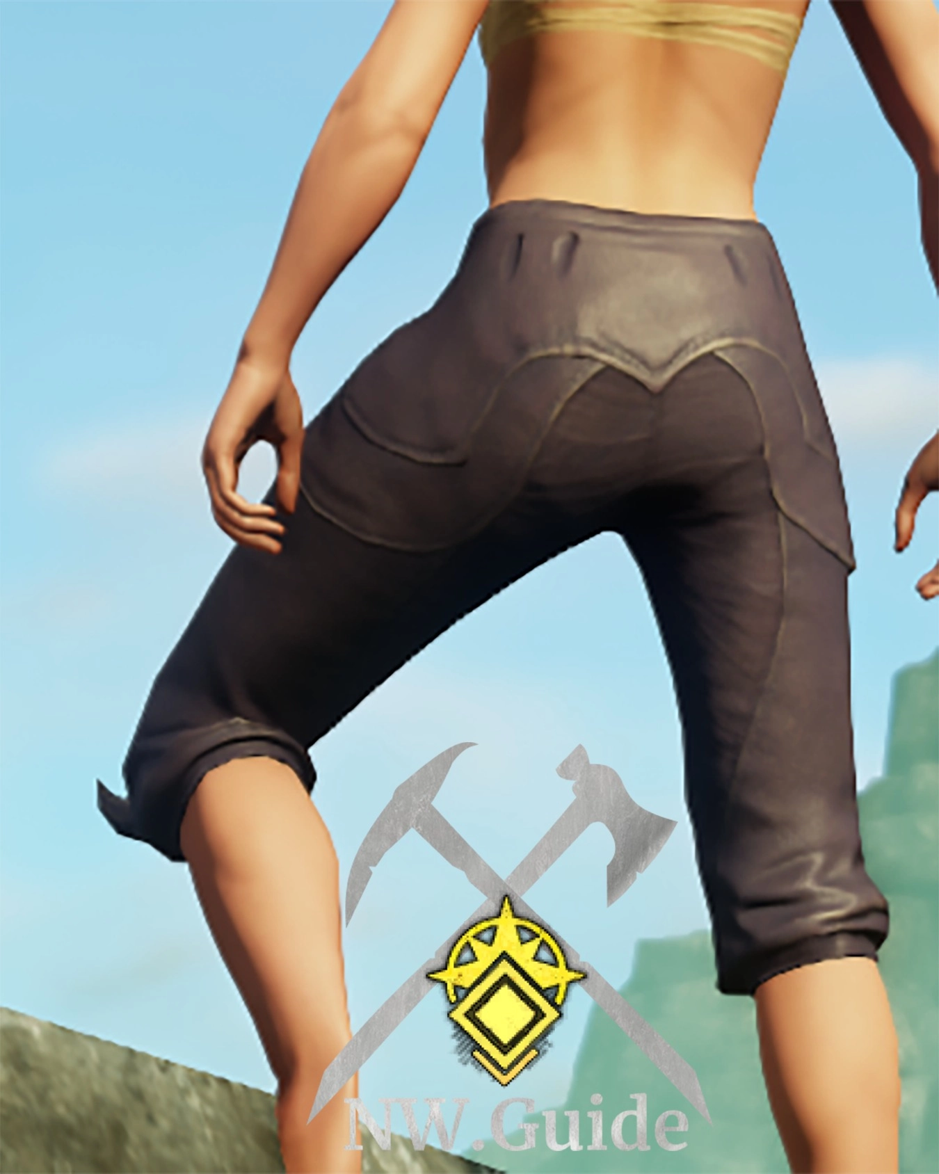View on Defiled Greaves T5 from the back