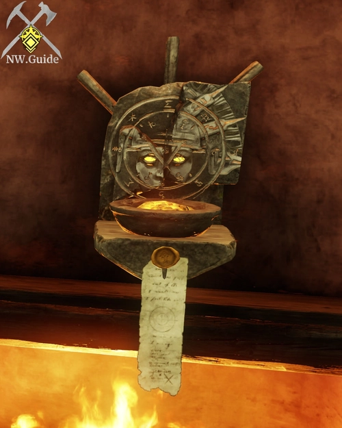 Basic Ancients Combat Trophy Above Fireplace