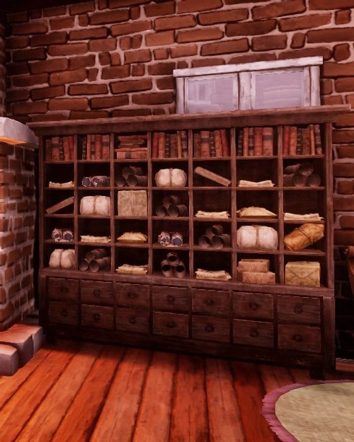 Rustic Wooden Scrollcase in Everfall housing
