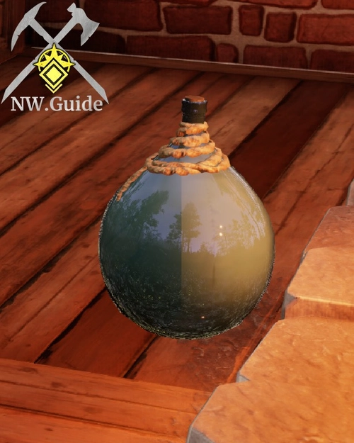 Decorative Glass Bottle on wooden floor in front of fireplac