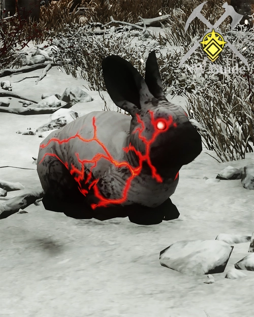 Screenshot of the corrupted rabbit during event