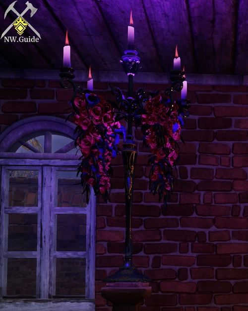 Romantic Candelabra in house during the night