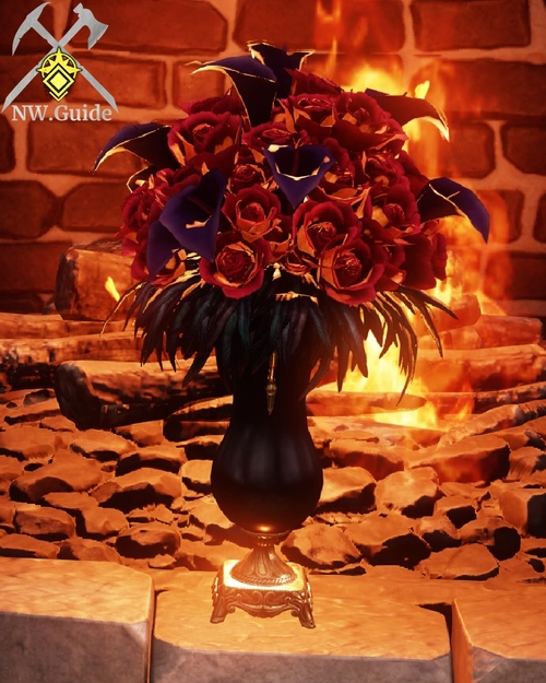 Romantic Bouquet withs glare from the fireplace