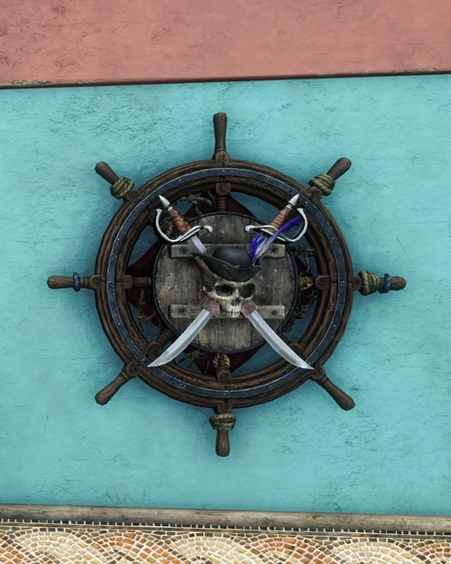Ship Wheel Swords Display