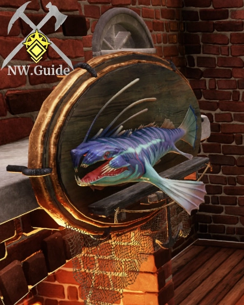 Screenshot of side view on Taxidermied Blueblooded Barb