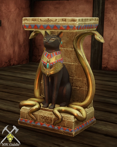 Aegyptus Bastet Pedestal Side View