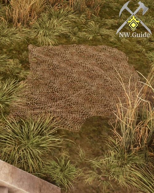 High quality screenshot fishnet rug placed in the backyard