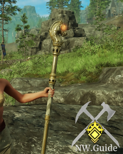 Photo of the Golden Colt fire staff skin