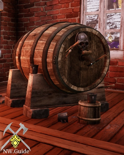 Pirate Crew Keg placed inside the house