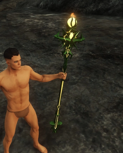 Overgrown Fire Staff of the Scholar
