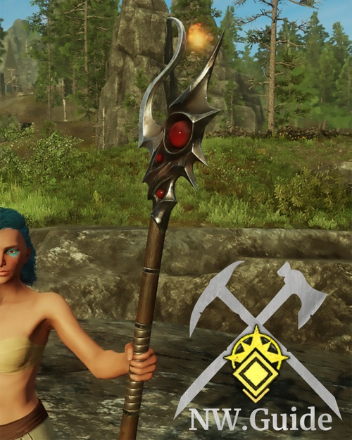 Screenshot of the Wicked Warriors Firestaff skin