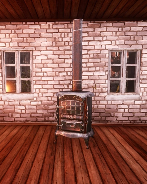 Steel Settlers Stove in Everfall Housing