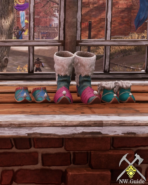 Convergence Boots and Slippers on windowsill in Everfall