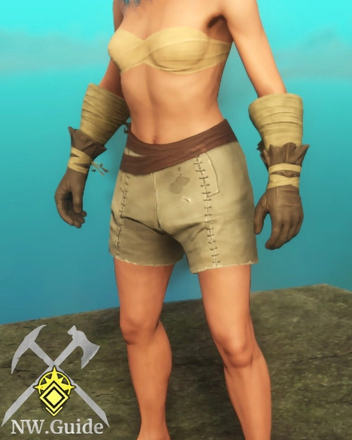 Screenshot of character with equipped Harvester Gloves