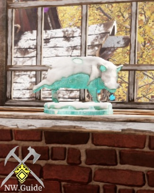 Photo of Snowcapped Boar Sculpture in high quality