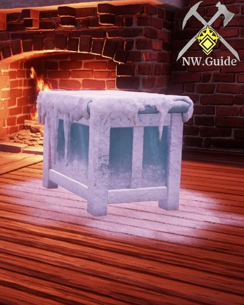 High quality close up photo of Snowcapped Nightstand
