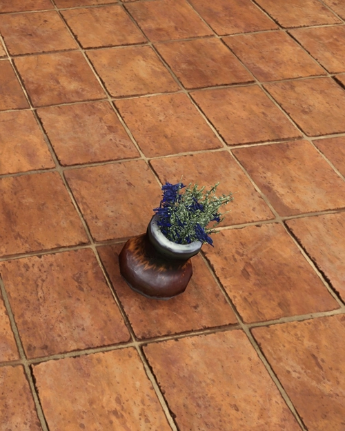 Pot of Blue Flowers