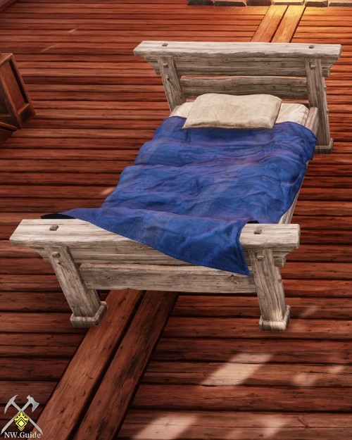 Ash Full Bed on wooden floor
