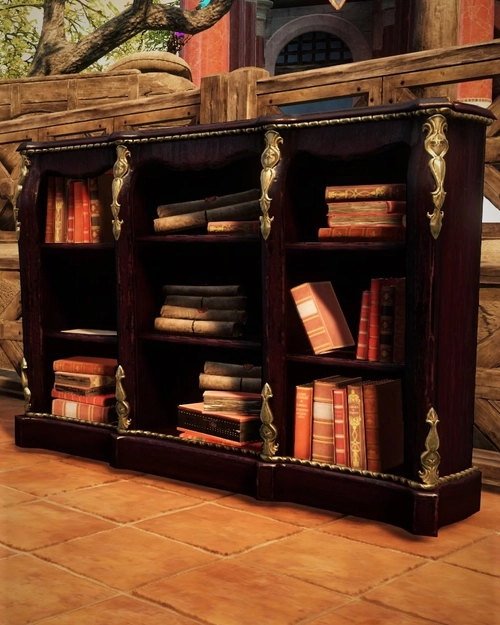 Black lacquered Low Bookcase