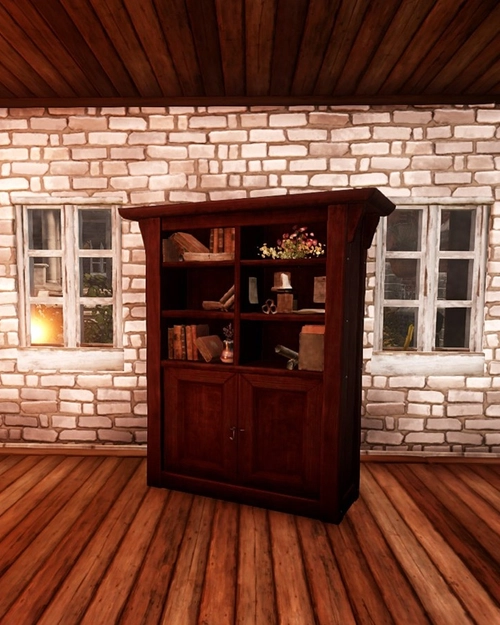 Mahogany Large Bookcase in Everfall Housing