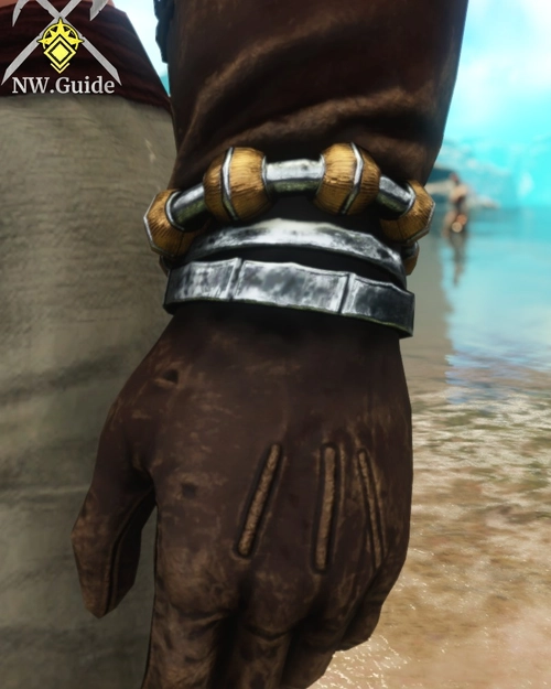 Closeup screenshot of the Desecrated Cloth Gloves left hand