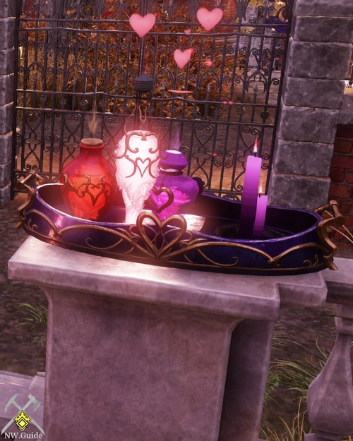 Closeup of Tray of Love Potions furnishing item high quality