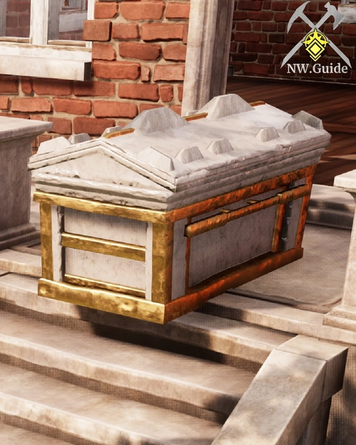 Stone stairs with Polished Marble Storage Chest on them