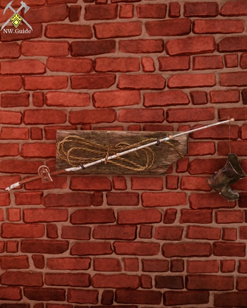Minor Fishing Gathering Trophy on red bricks wall Front view