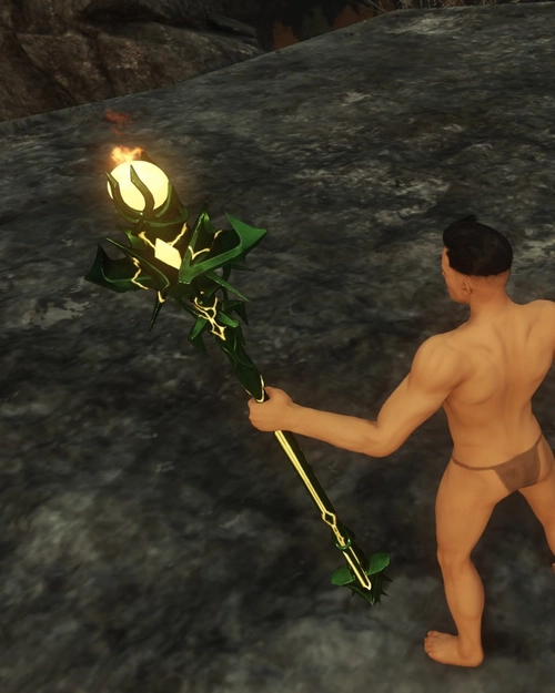 Overgrown Fire Staff of the Scholar