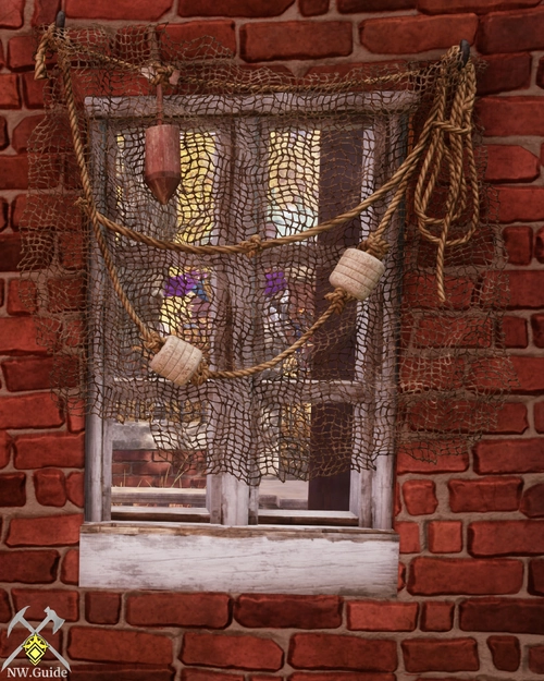 Fishing Net Decoration attached on top of the window