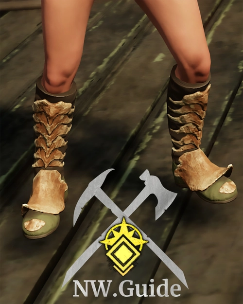 Closeup highres screenshot of the Chitin Heavy Plate Boots