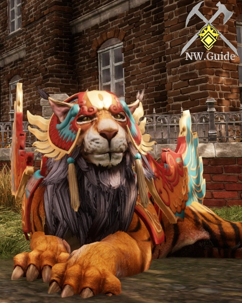 Front view on the fact of Lunar New Year Tiger