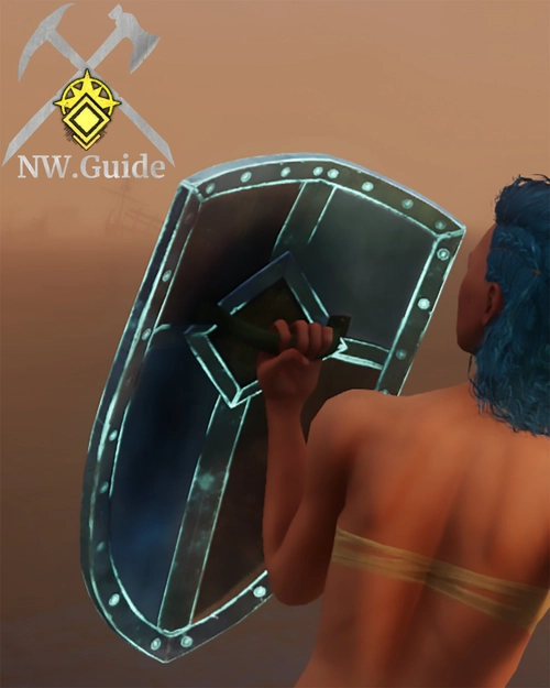 Picture of the character holding Primeval Kite Shield tier 3