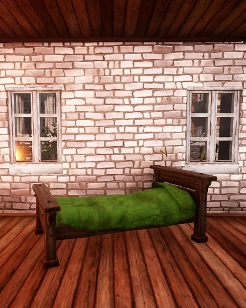 Oak Full Bed in Everfall Housing