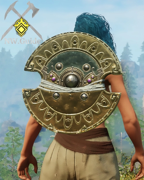 Photo of Lazarus Watcher Round Shield on the char back